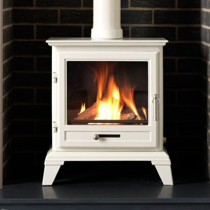 Gallery Classic Conventional Flue Gas Stove, White Enamel