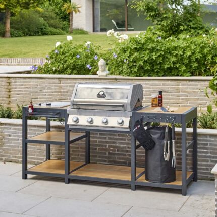 Grillstream Sanctuary Oak 4 Burner Outdoor Kitchen