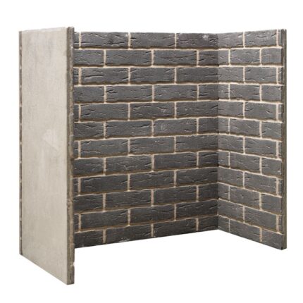 Gallery Rustic Grey Brick Fireplace Chamber