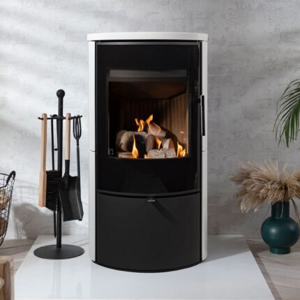 Arada Lagom Ecodesign Wood Burning Stove, White Ceramic