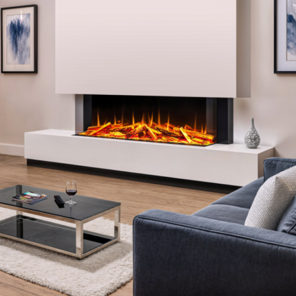 Flavel Proflame 1250 3-Sided Glass Smart Electric Fire